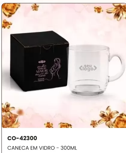 CANECA EM VIDRO - 300ML